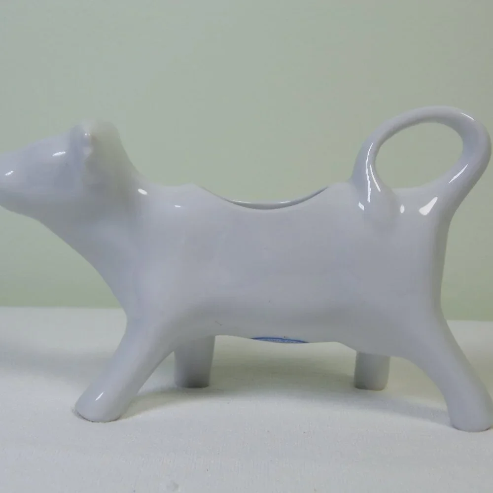 BIA‎ CORDON BLEU COW Creamer Pitcher White Ceramic Cottage Core FarmHouse Style